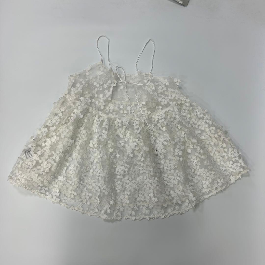 【新品未使用、25ss】IENA（イエナ）フラワーエンブロイダリー キャミソール