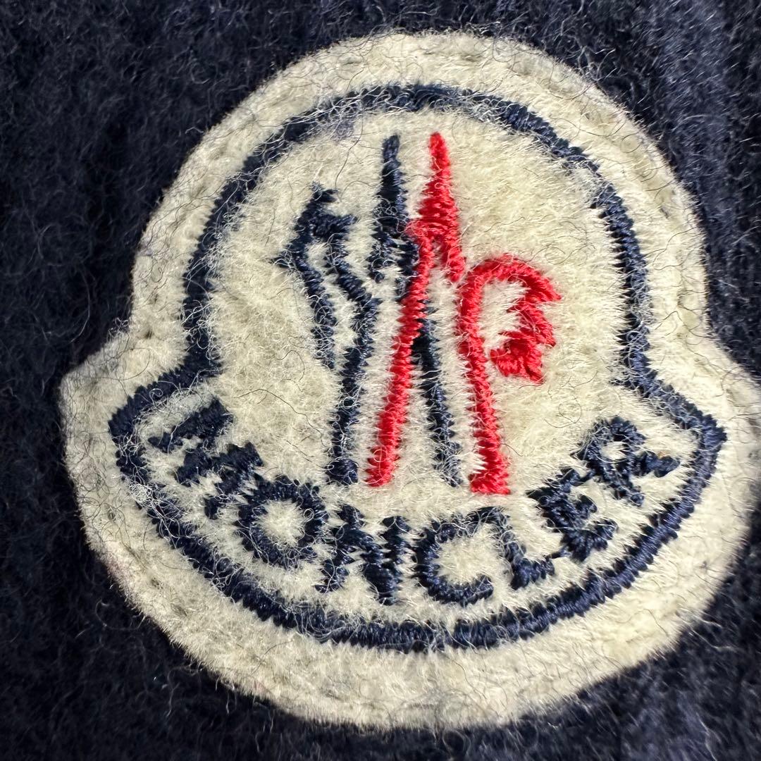 柴犬 様用正規品 MONCLER ネイビー ニット帽 ケーブル編み 大人もOK