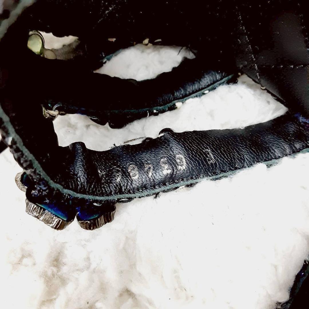 美品 24㎝◎CHANEL シャネル グリポア ツイードサンダル ブラック 黒