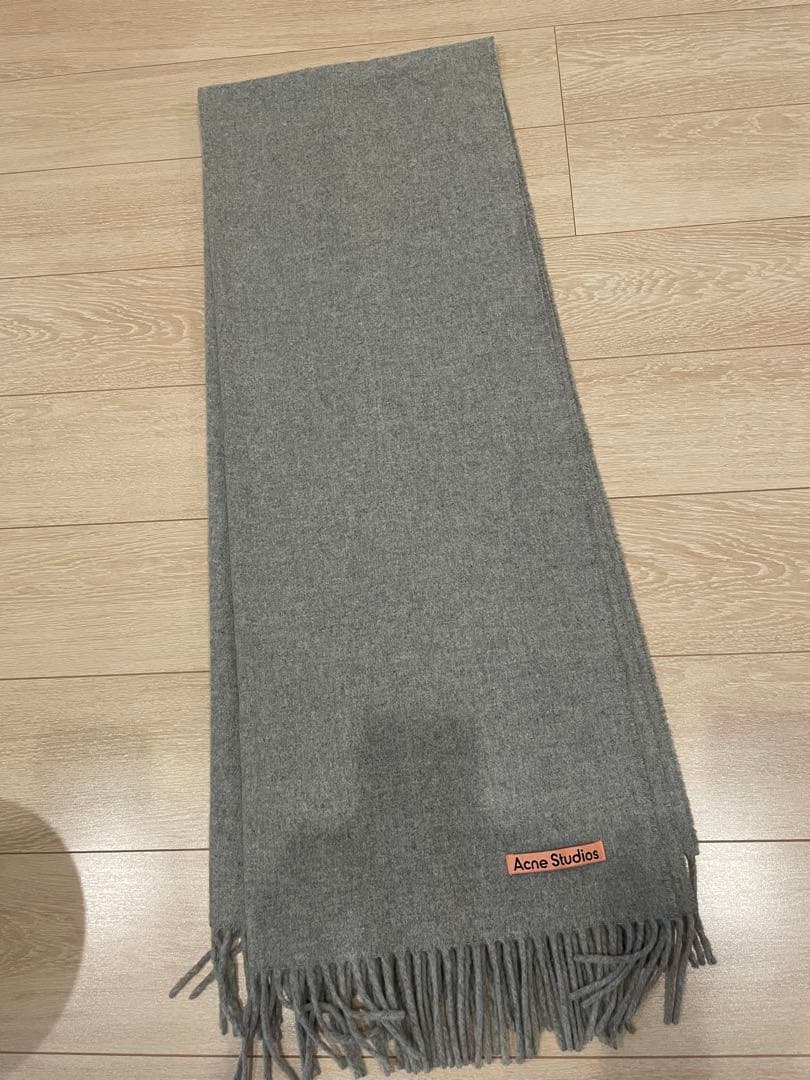 Acne Studios グレー マフラー 100%ウール