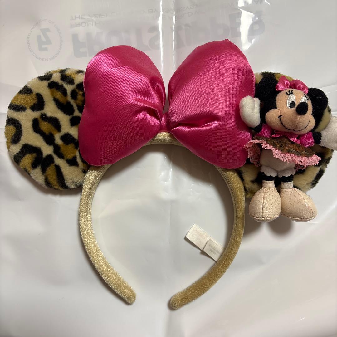 ミニー ヒョウ柄 カチューシャ リボン