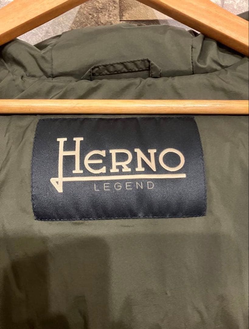 【美品】HERNO ヘルノ　レジェンド　ダッフル　ダウン　オリーブ XL