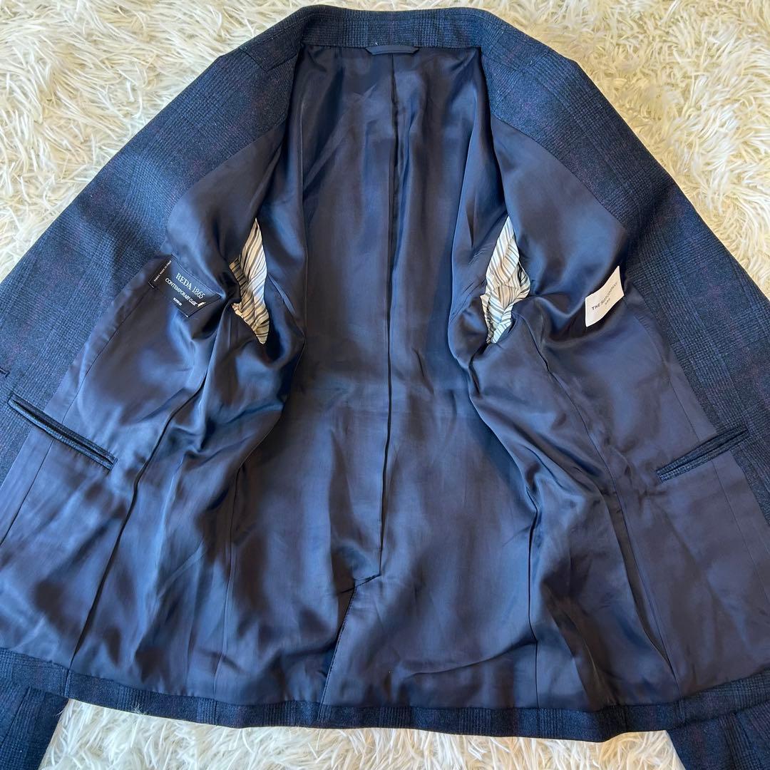 極美品　スーツカンパニー　REDA グレンチェック　ウール　パンツスーツ　M