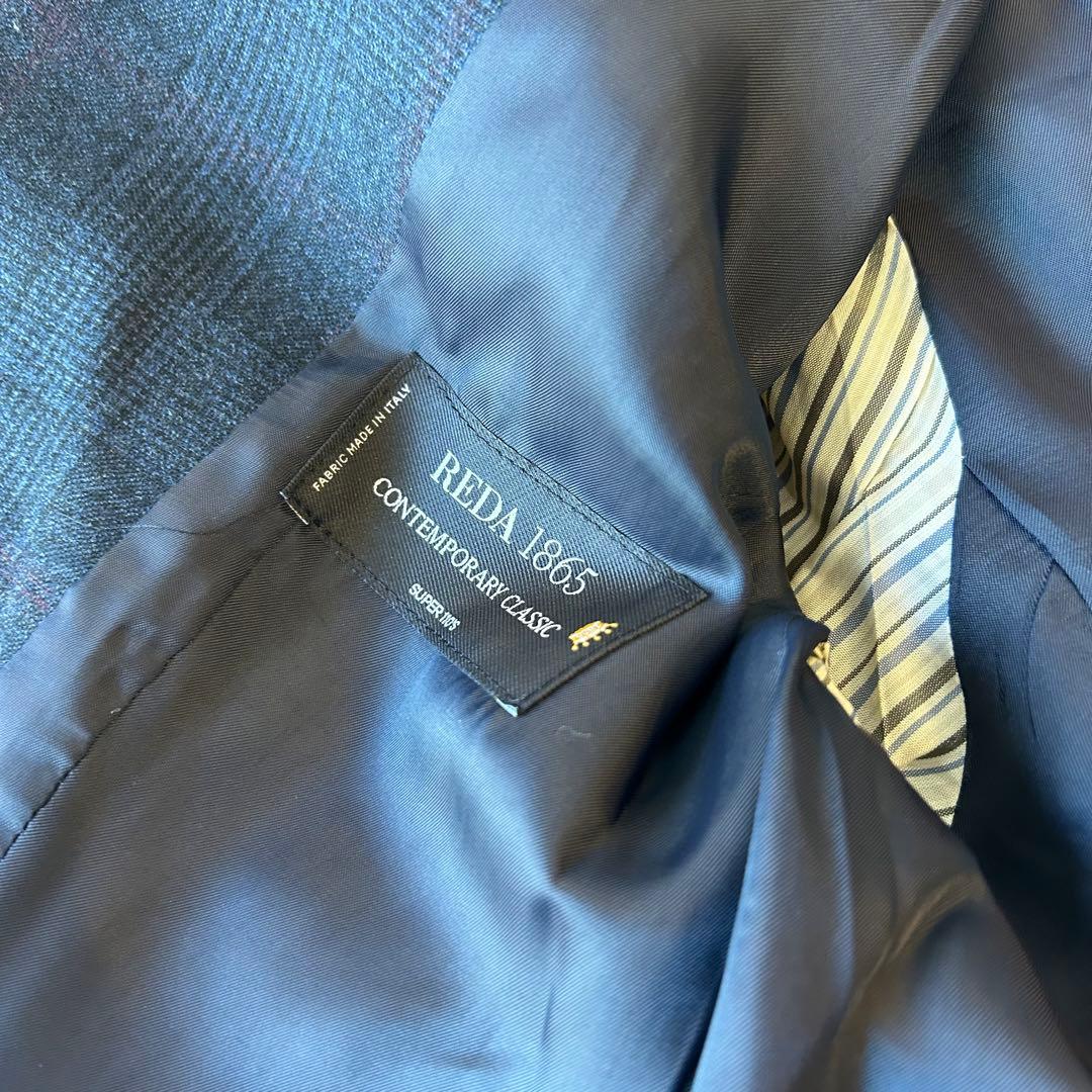 極美品　スーツカンパニー　REDA グレンチェック　ウール　パンツスーツ　M