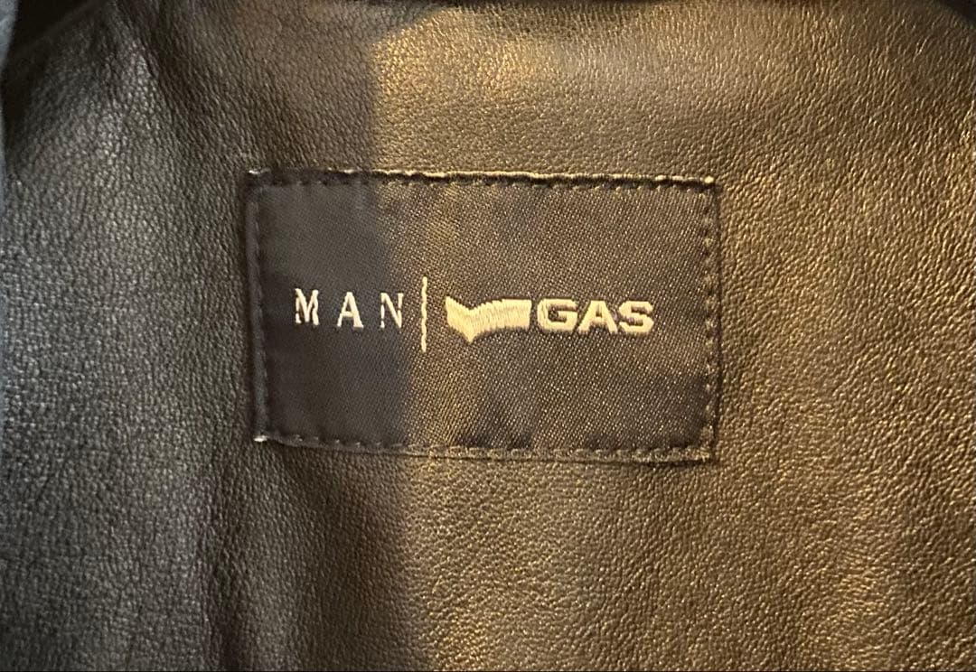 新品未使用 MAN GAS ダブルライダース シープスキン レザージャケット