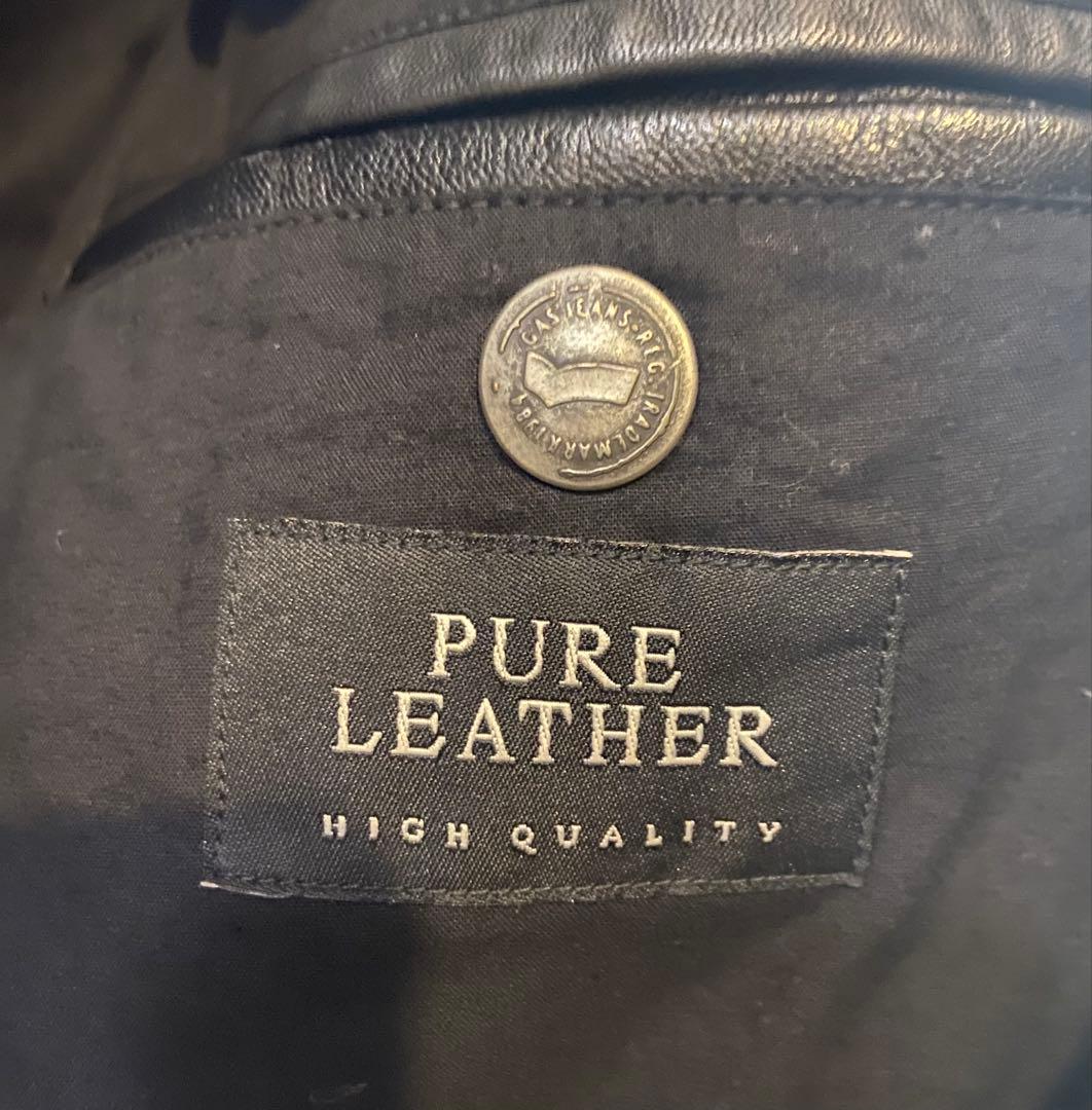 新品未使用 MAN GAS ダブルライダース シープスキン レザージャケット