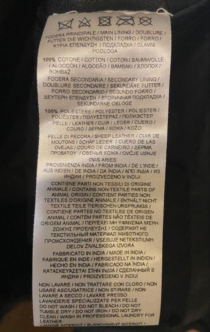 新品未使用 MAN GAS ダブルライダース シープスキン レザージャケット