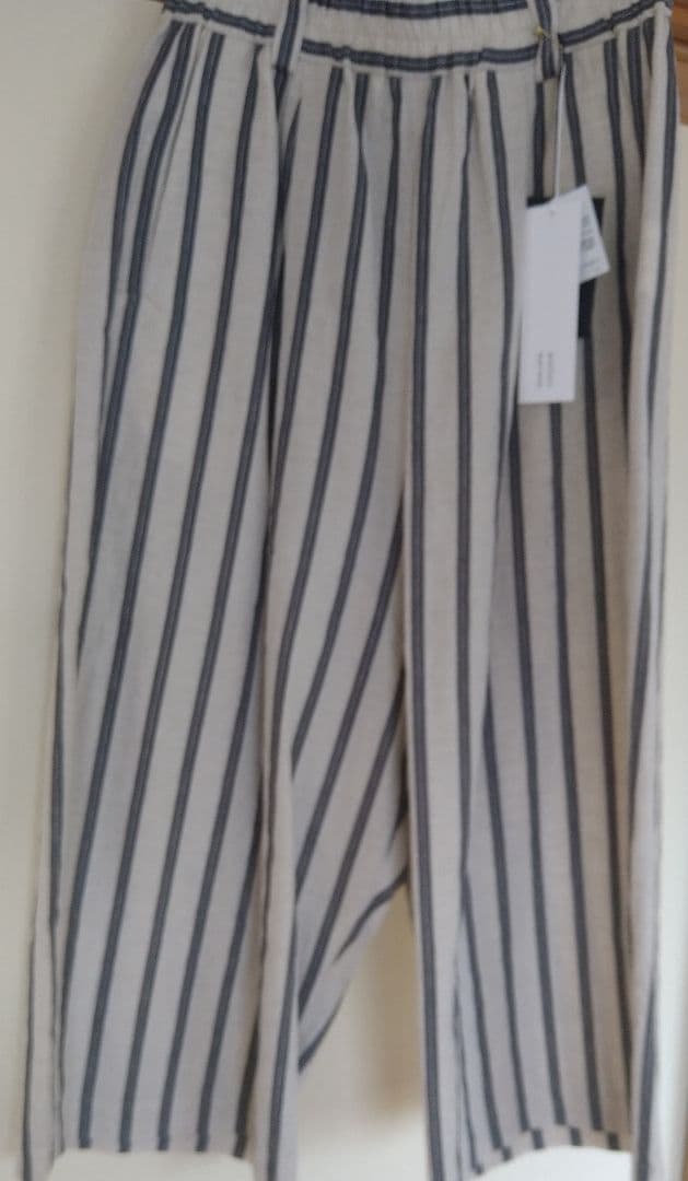 アトリエナルセcotton linen gaucho pants ～stripe