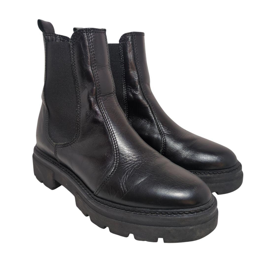 【良品】ENESS　エネス　サイドゴアブーツ　チェルシーブーツ　ブラック　35