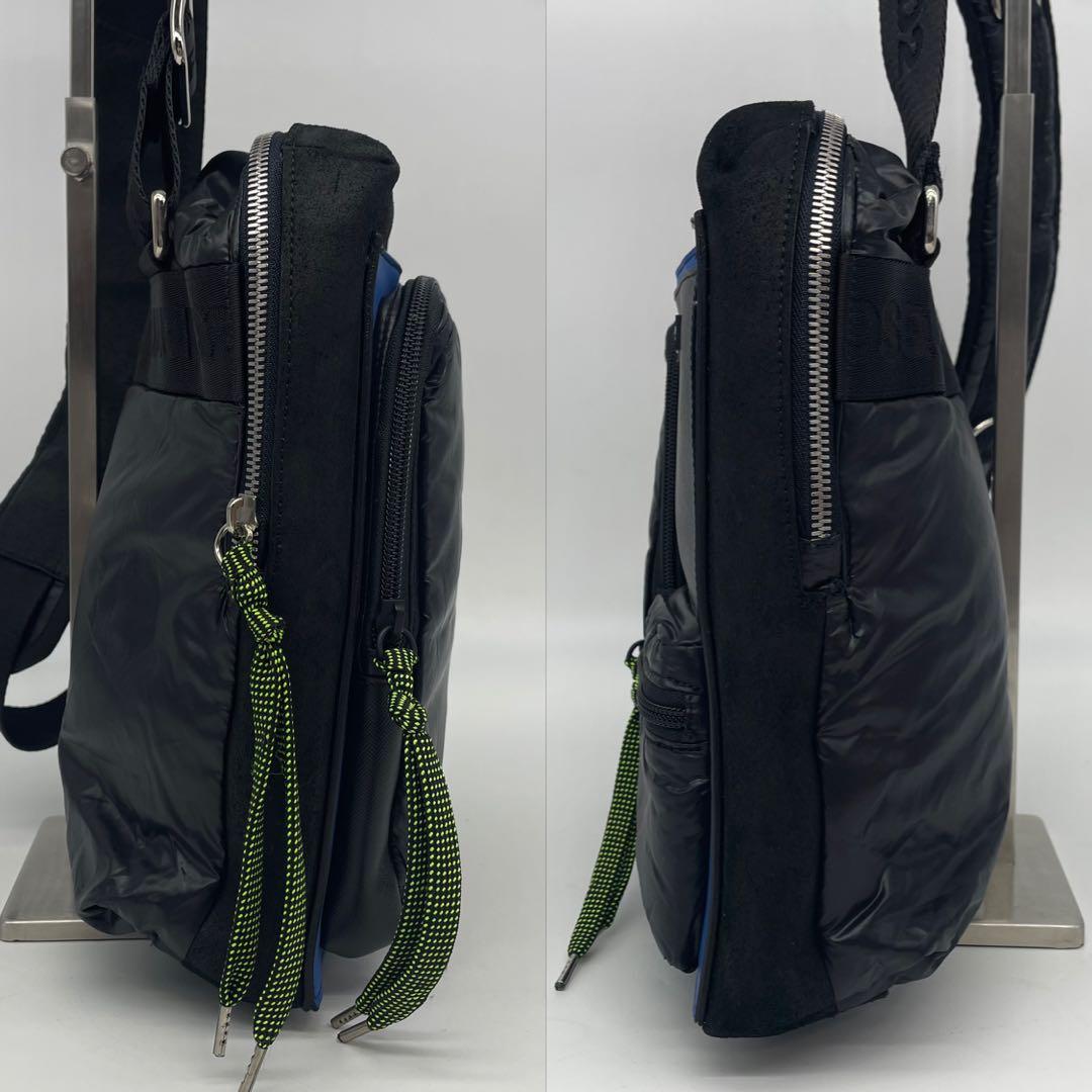 ディースクエアード ショルダーバッグ 斜め掛け スクエア 多収納 ナイロン 黒