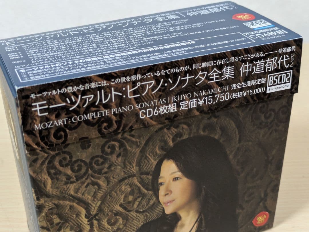 6CD BOX 帯あり　仲道郁代／モーツァルト：ピアノ・ソナタ全集