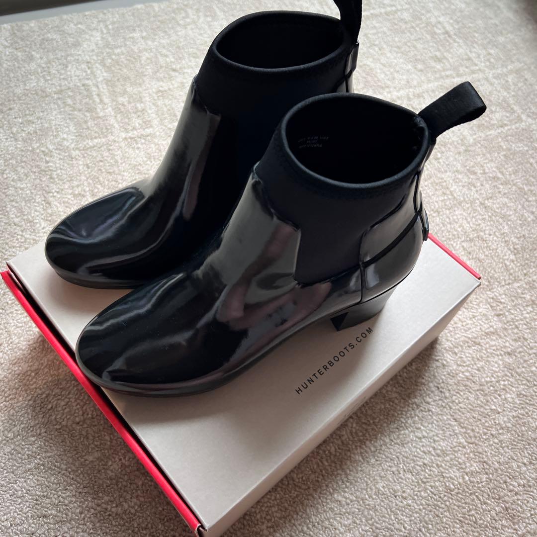 Hunter レインショートブーツ　ブラック