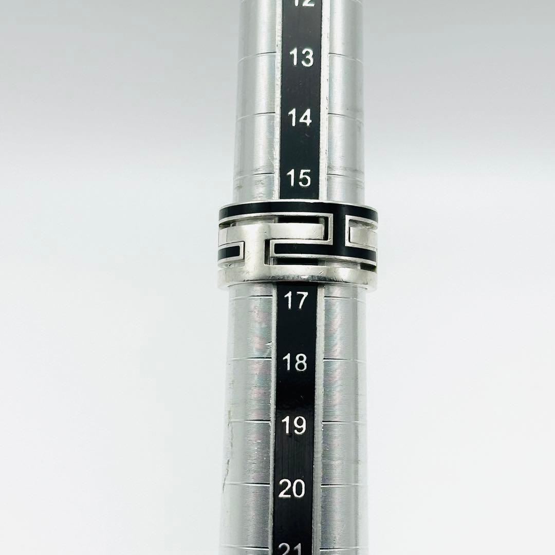 HERMES ムーブアッシュ　H リング　サイズ57 シルバー　ブラック　925