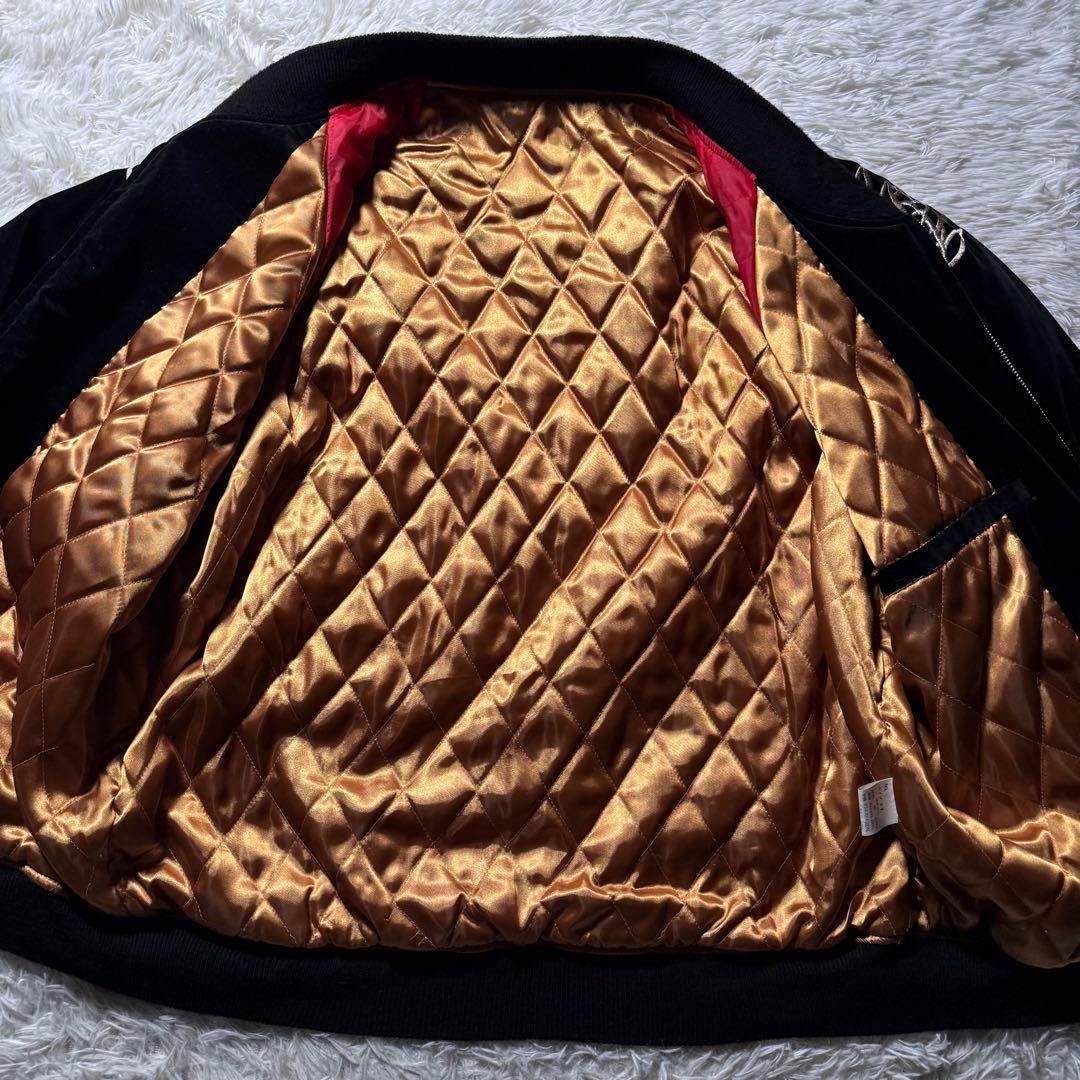 ま*ん様 極美品/3L✨Hoshihime スカジャン　ベロア　キルティング　刺