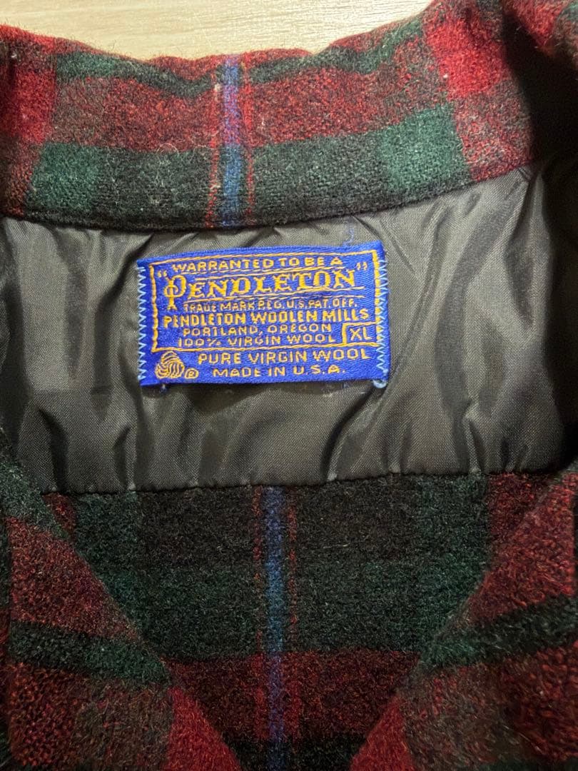 70s USA製 ペンドルトン ボードシャツ 開襟 赤系 ヴィンテージ