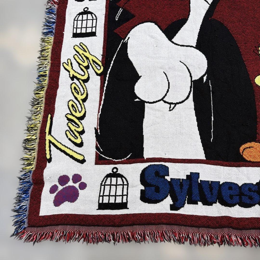 トゥイーティー シルベスター　ブランケット　ラグ　142x109