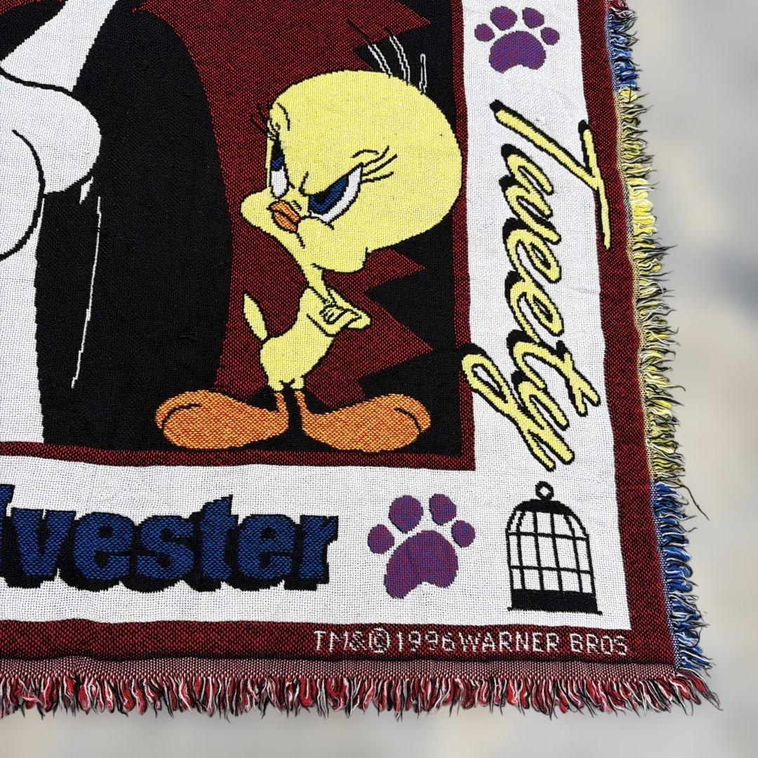 トゥイーティー シルベスター　ブランケット　ラグ　142x109