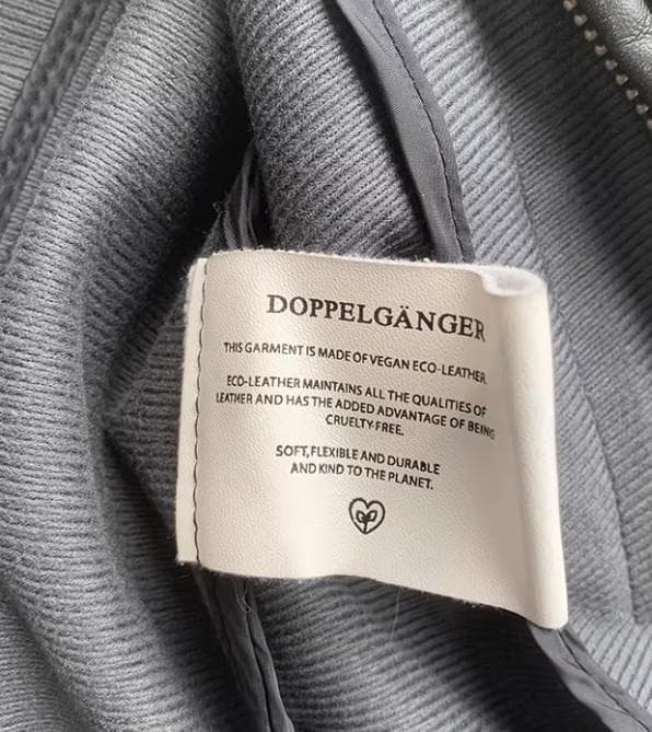 【新品未使用】フランスの高級ライダース!FRONT ZIP合皮革BLACK3XL