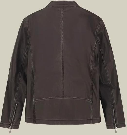 【新品未使用】フランスの高級ライダース!FRONT ZIP合皮革BLACK3XL