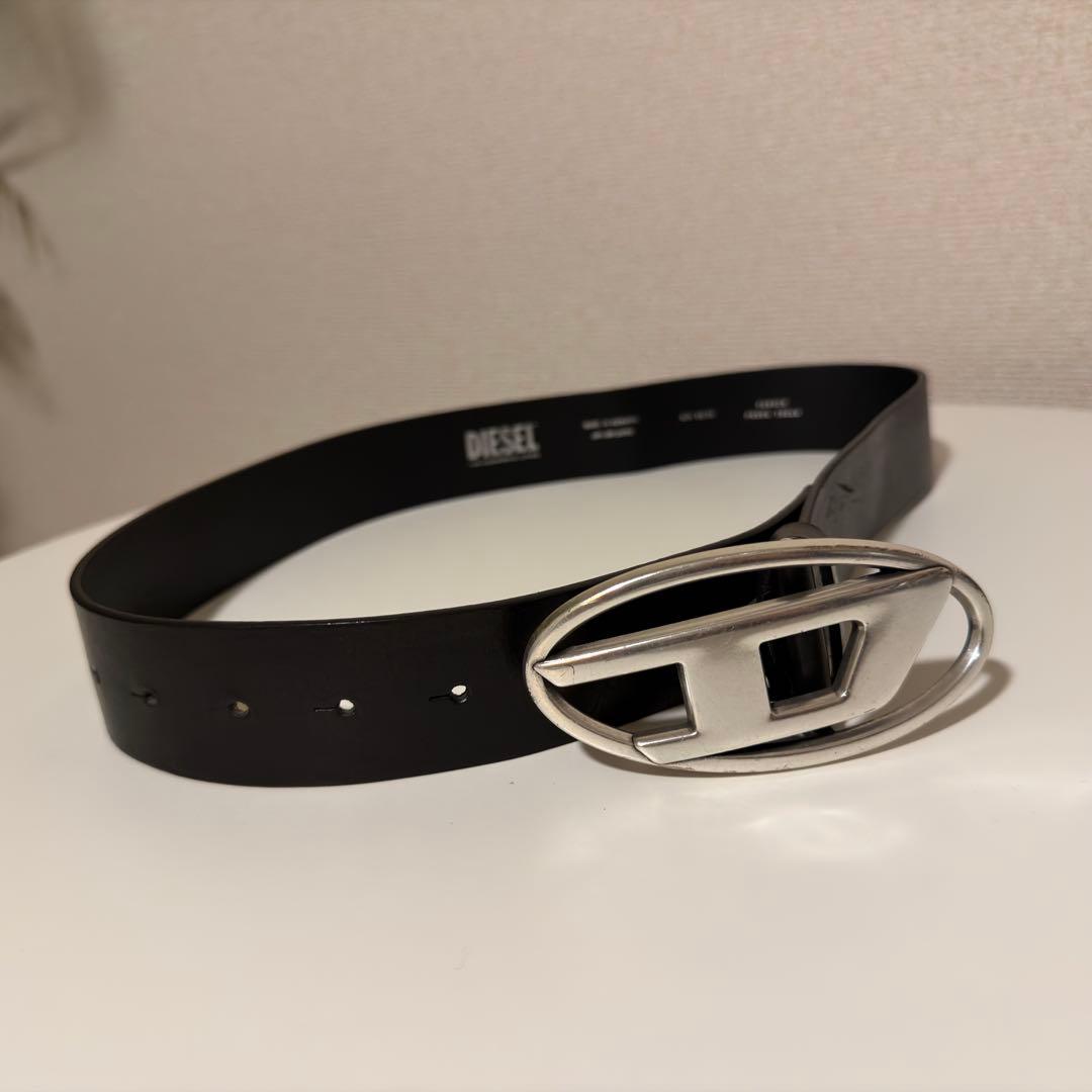 DIESEL B-1dr 80サイズ ブラックレザー ベルト