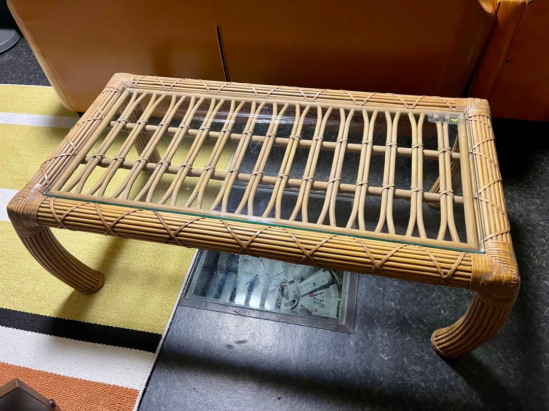 moon days！　ラタン ガラス テーブル センター リビング 南の島