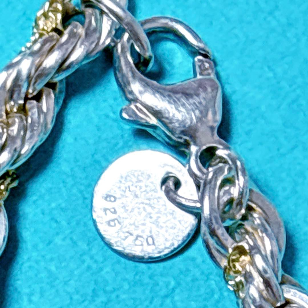 【美品】18.5cm ティファニー ツイストコンビ ブレスレット925/750