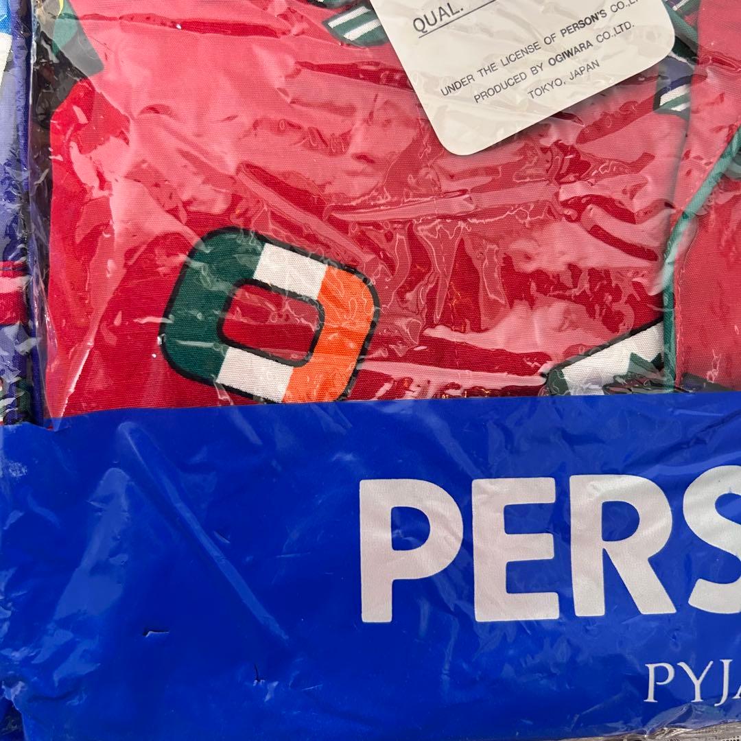 未使用品　レトロ　パーソンズ　長袖　パジャマ　レディース　メンズ　赤　青　国旗