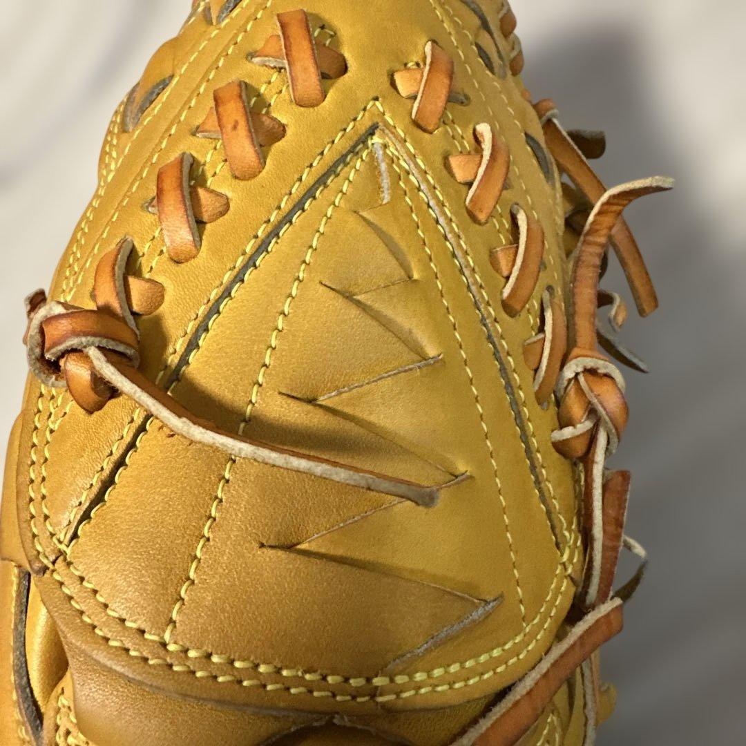 Mizuno Pro 軟式グローブ イエロー 収納袋付き