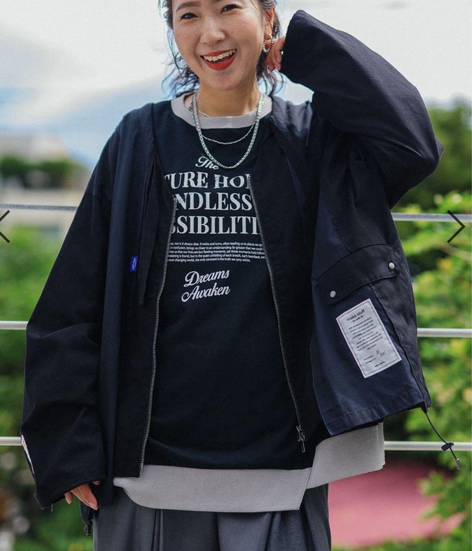 ニコアンド be with M Misayo ミリリメイクジャケット ブラック