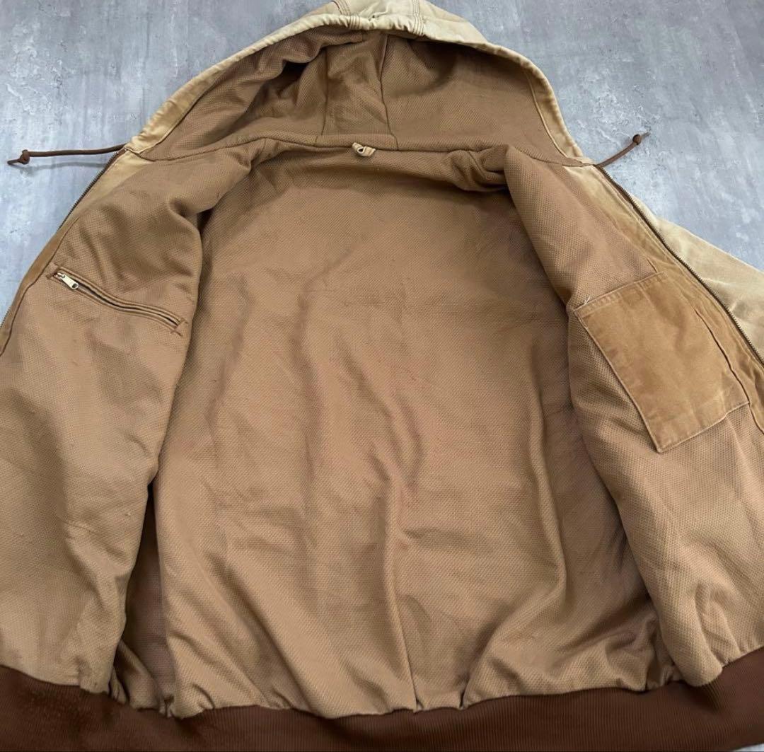 Carhartt フード付きアクティブジャケット XL ブラウン