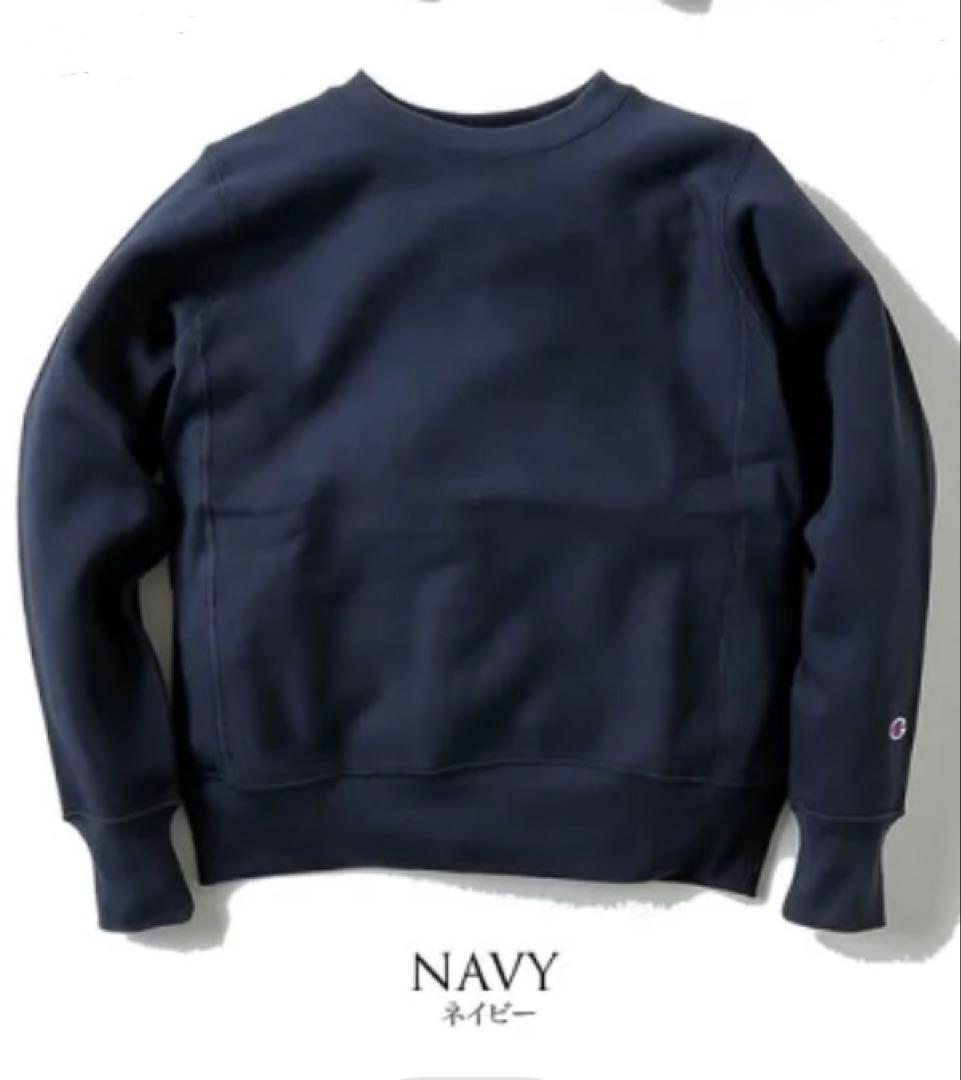 小*文様 休日限定価格　Champion 赤タグ リバースウィーブ L ネイビー