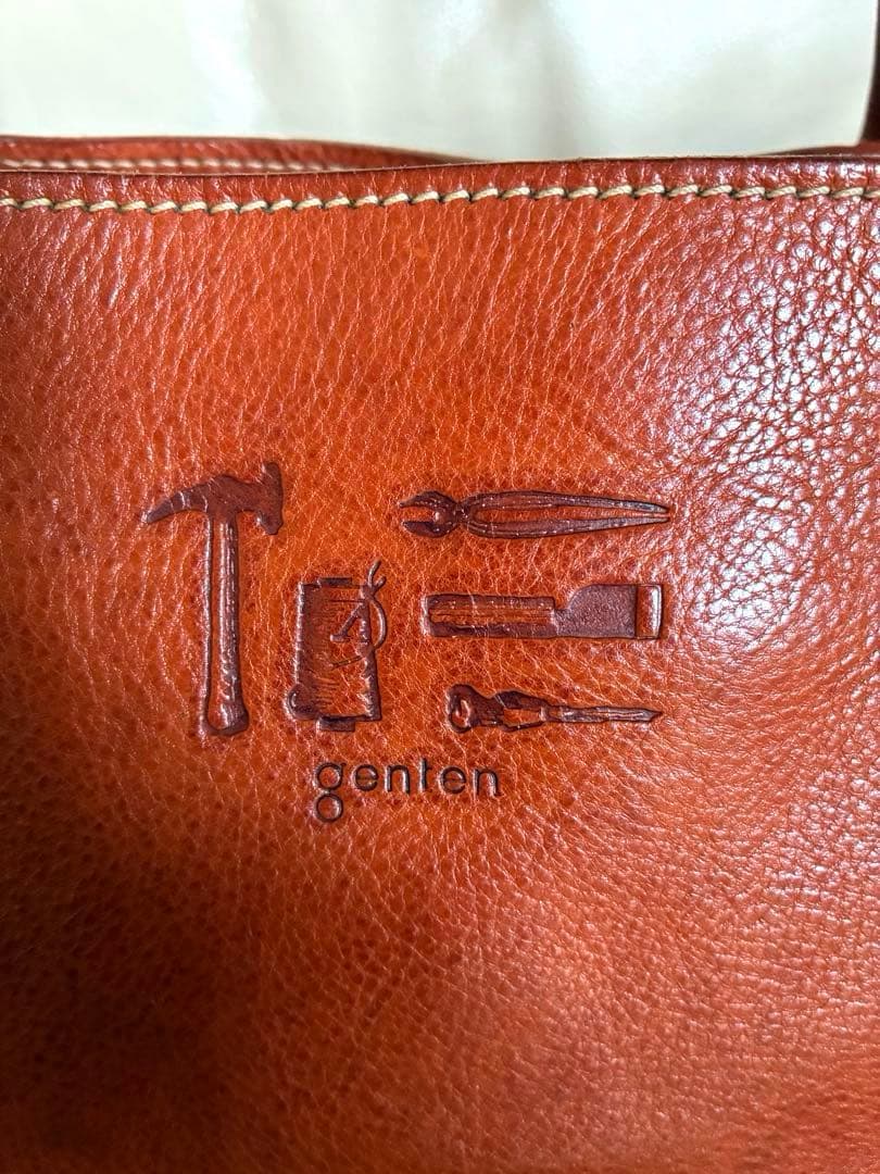ゲンテン　genten　本革トートバッグ　パスケース付き