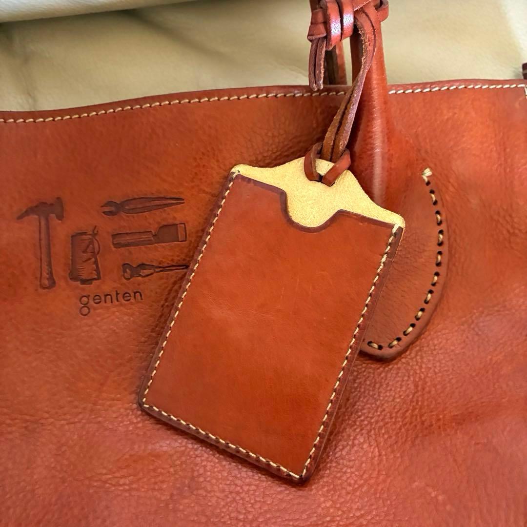 ゲンテン　genten　本革トートバッグ　パスケース付き