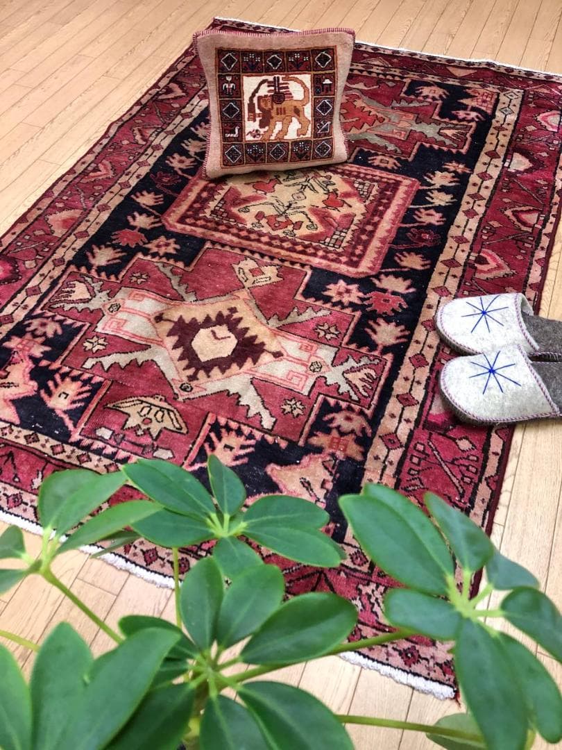 ペルシャ絨毯 ヴィンテージラグ 179×120cm 手織り オールドpersia