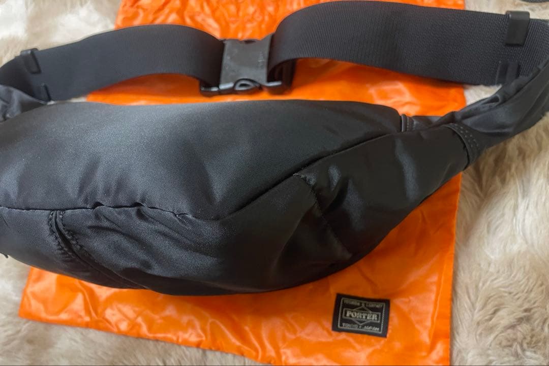 【美品】PORTER タンカー ウエストバッグ ボディバッグ ブラック L 袋付