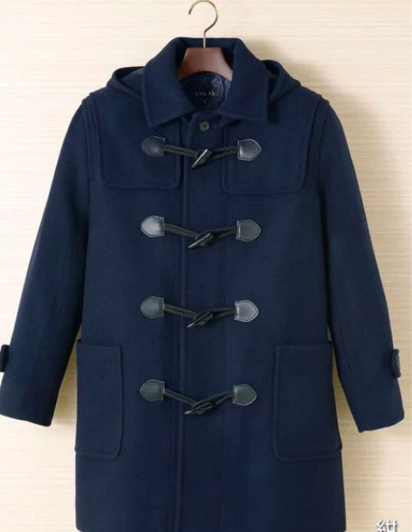 youth スクールコート　紺色ダッフルコート