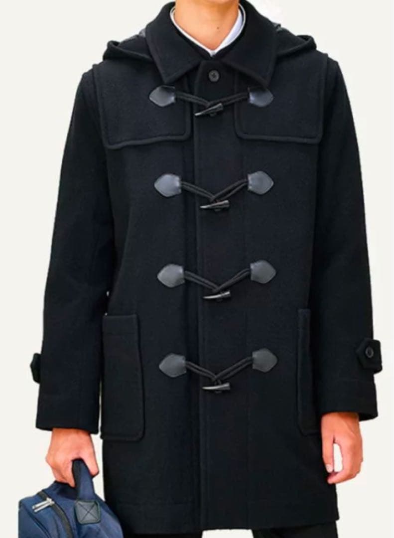 youth スクールコート　紺色ダッフルコート