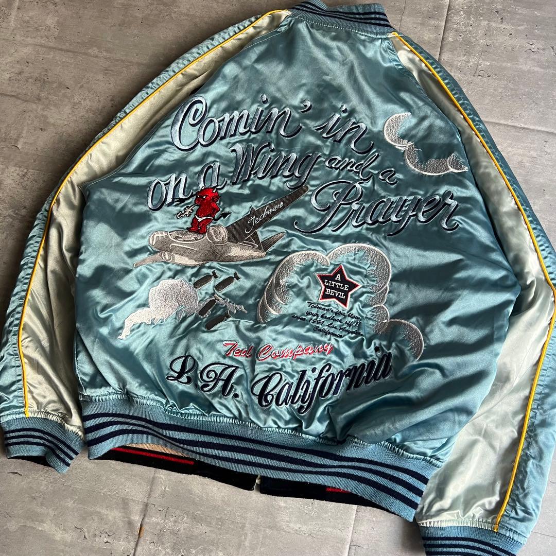 TED MAN　テッドマン　総刺繡　リバーシブル　スカジャン　ベロア　40サイズ