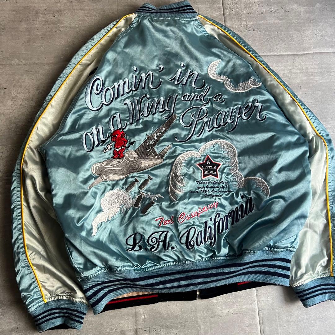 TED MAN　テッドマン　総刺繡　リバーシブル　スカジャン　ベロア　40サイズ