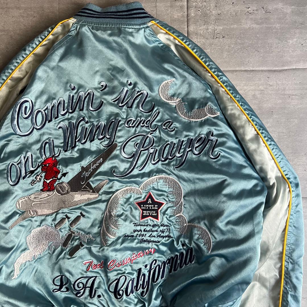 TED MAN　テッドマン　総刺繡　リバーシブル　スカジャン　ベロア　40サイズ