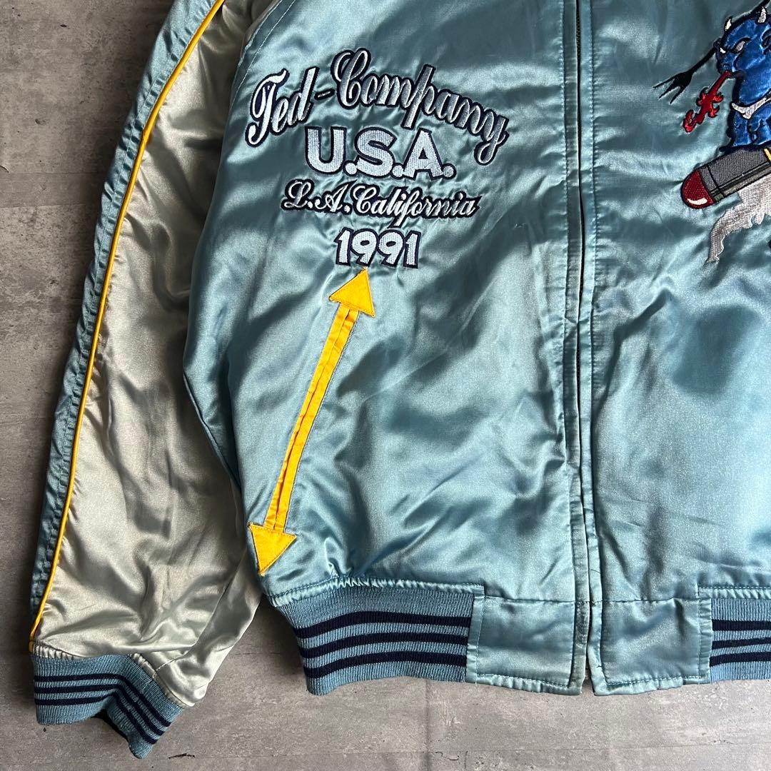 TED MAN　テッドマン　総刺繡　リバーシブル　スカジャン　ベロア　40サイズ