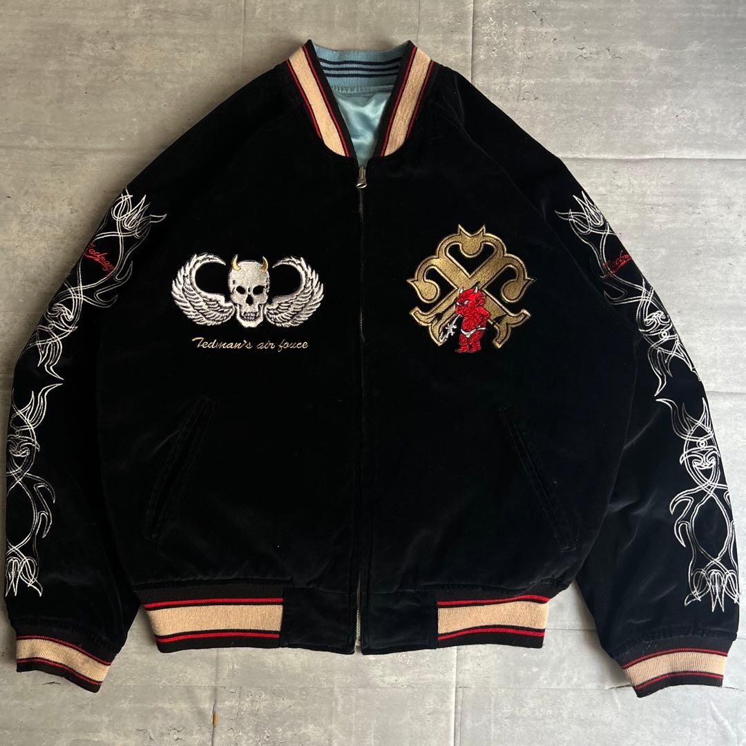 TED MAN　テッドマン　総刺繡　リバーシブル　スカジャン　ベロア　40サイズ