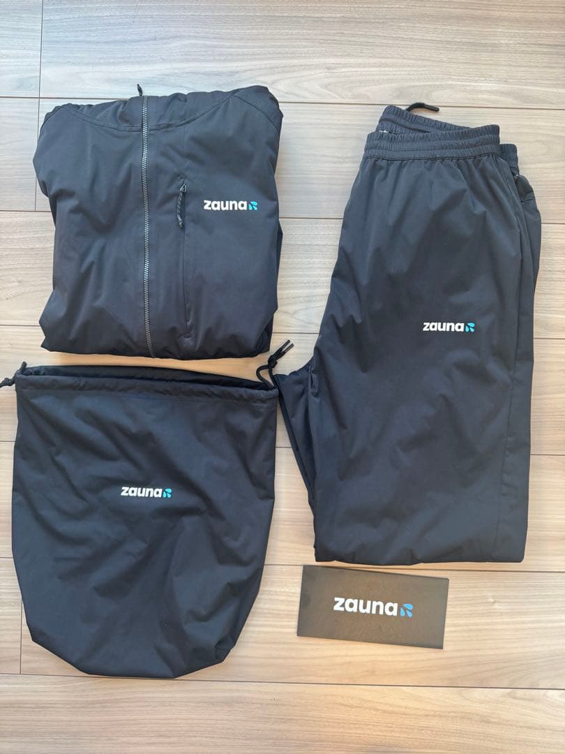 zauna サウナスーツ Lサイズ 黒 収納袋付き