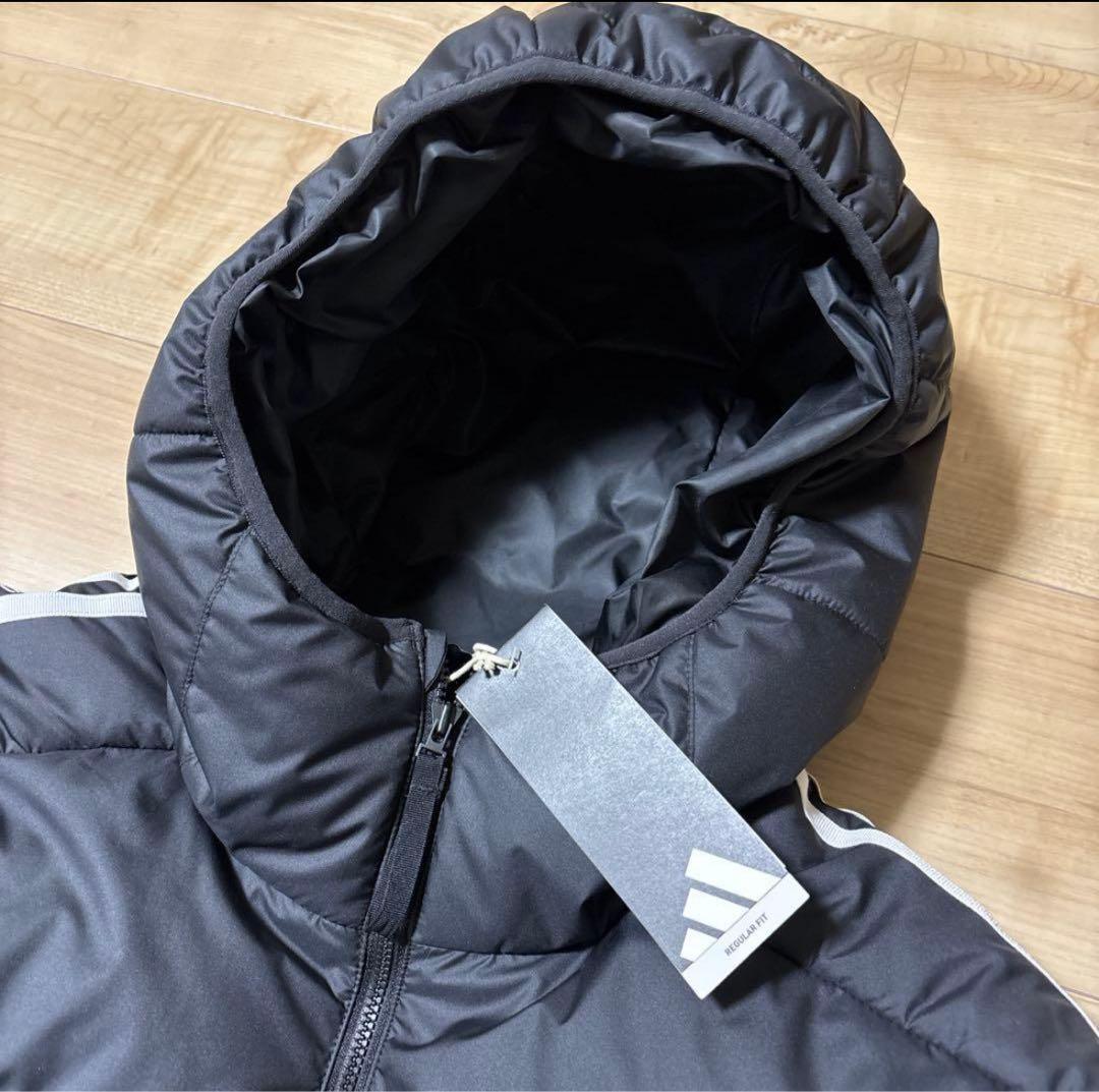 新品　アディダス　メンズ　フーディダウン　アウター　ブラック　軽量　撥水　M