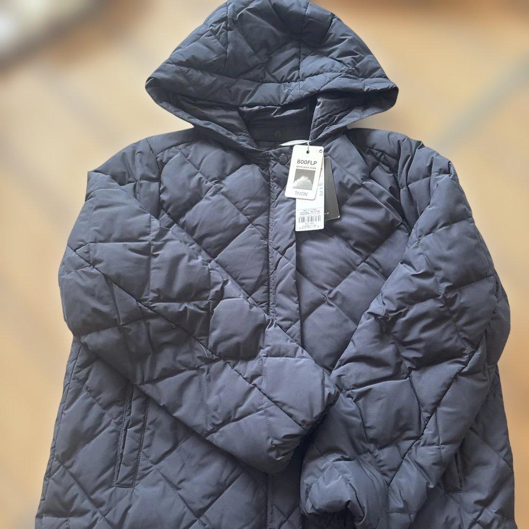 TAION×UNFLO／LIMONTA2WAYキルティングダウンコートネービーM