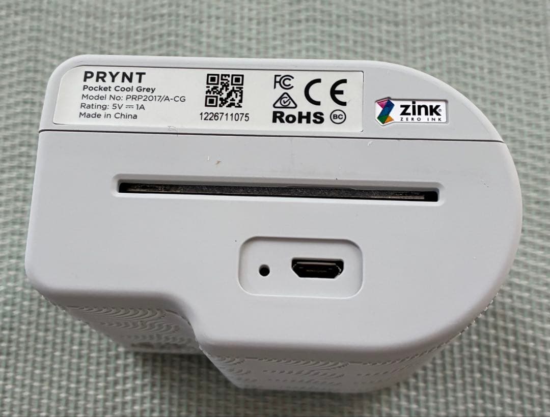 プリント　prynt pocket モバイルプリンタ Graphite