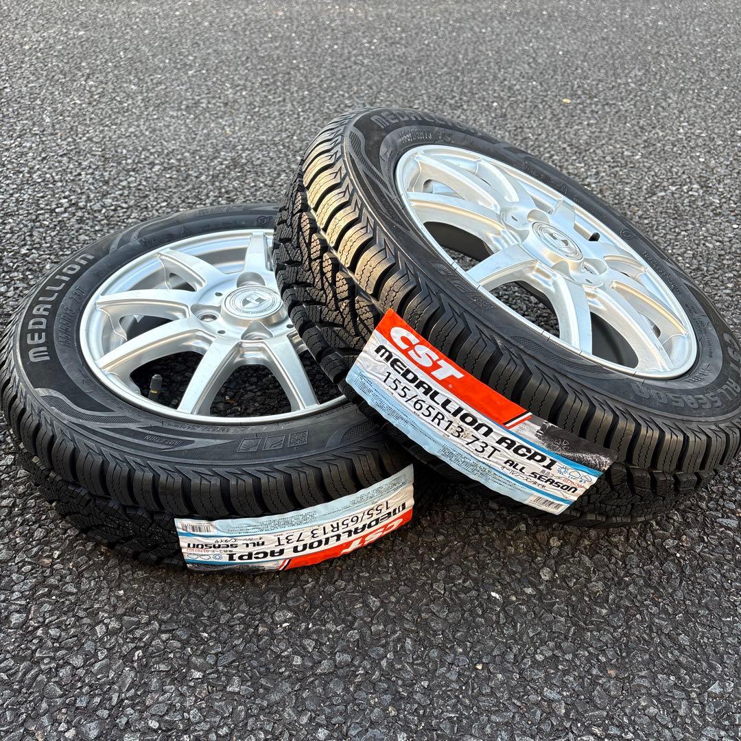 送料込み　オールシーズンタイヤ155/65R13 ❶