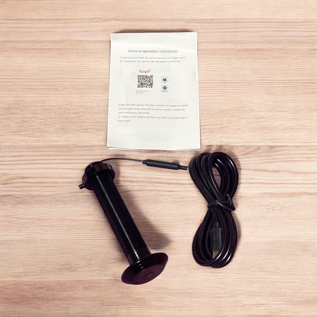 ドアのぞき穴カメラ HD 1080P 220° 広角 (128GB)