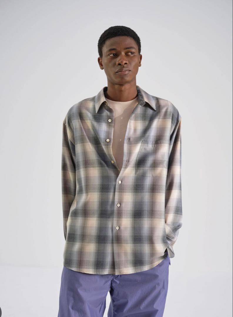 AURALEE 24AW スーパライトウールチェックシャツ