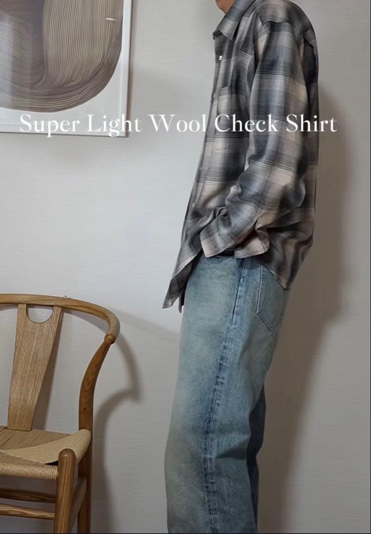 AURALEE 24AW スーパライトウールチェックシャツ